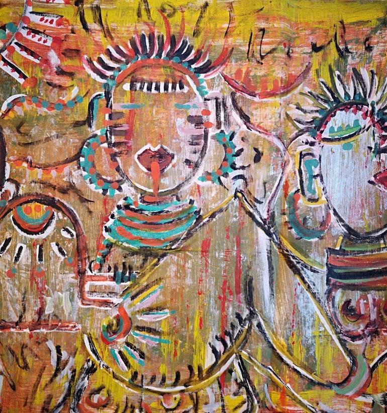 Original Expressionism World Culture Painting by Tania Sacrato