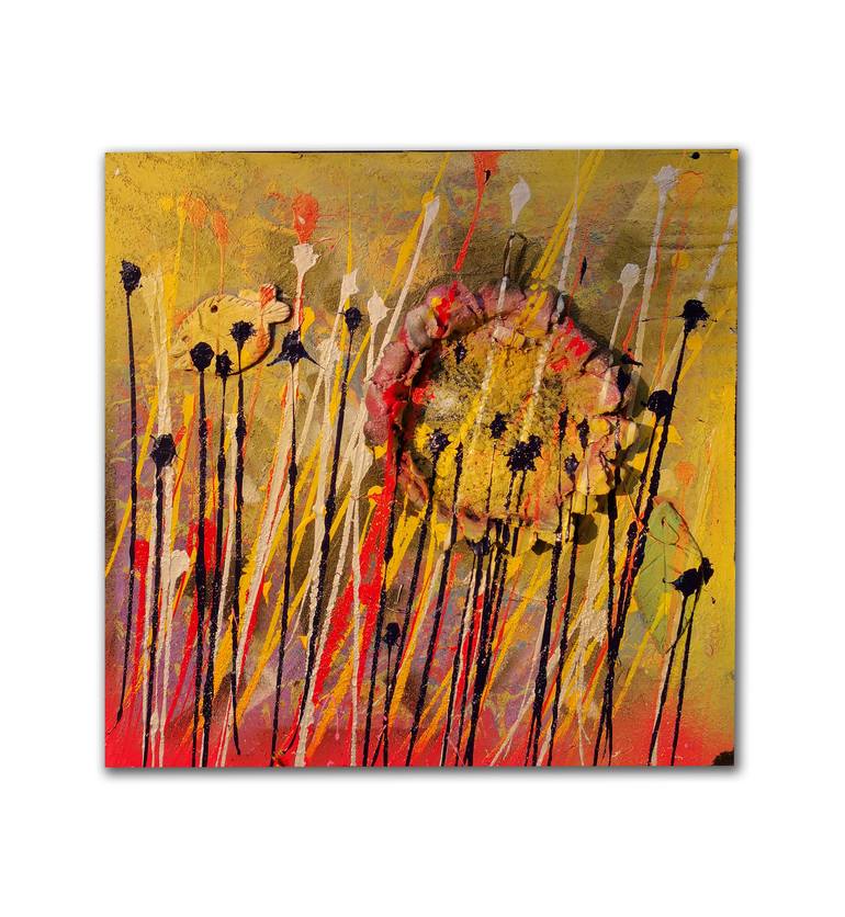 Original Abstract Floral Collage by Tania Sacrato