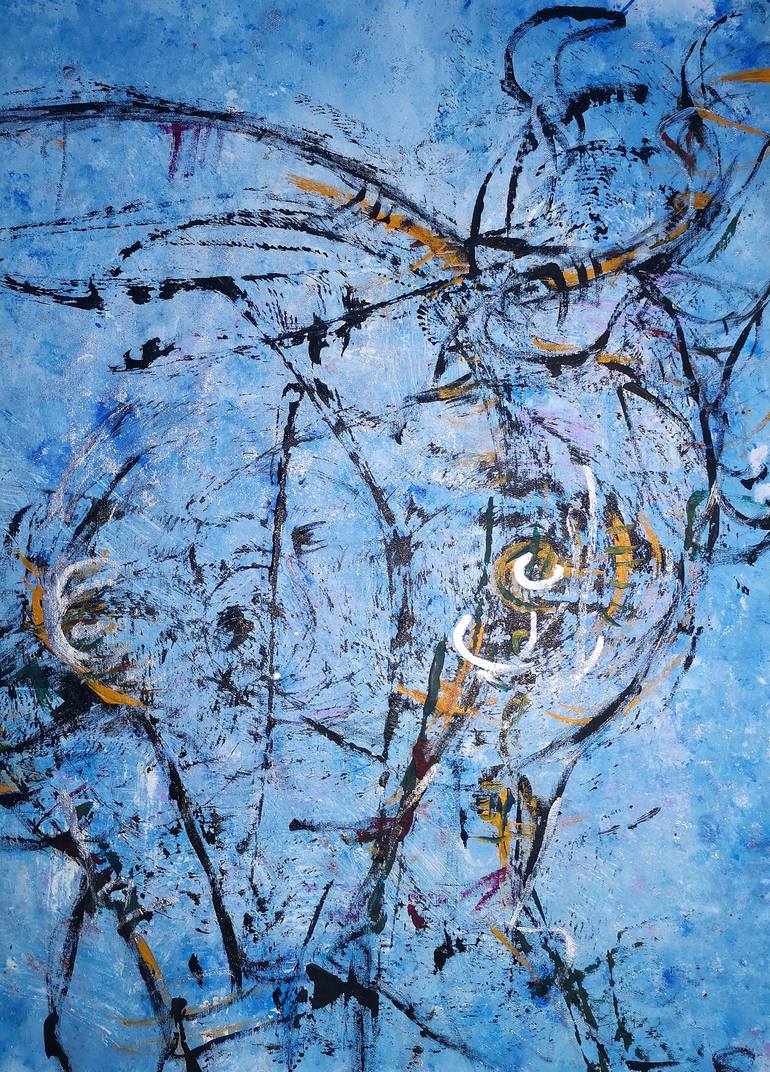 Original Abstract Expressionism Animal Painting by Tania Sacrato
