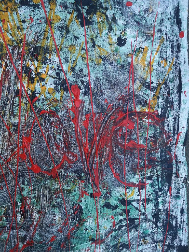 Original Abstract Expressionism Love Painting by Tania Sacrato
