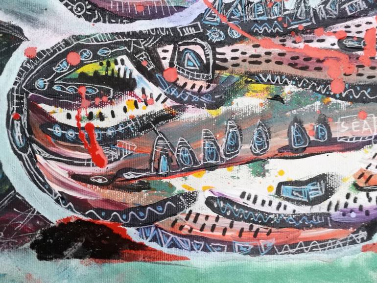 Original Cubism Animal Painting by Tania Sacrato