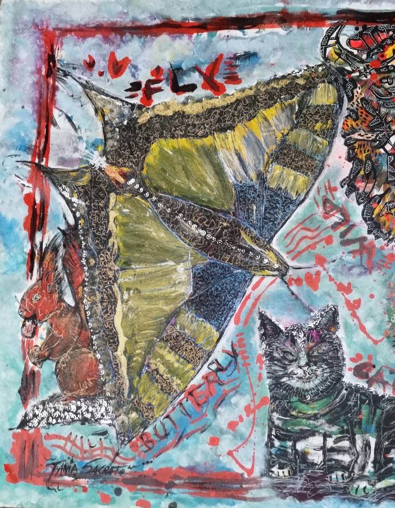 Original Cubism Animal Painting by Tania Sacrato