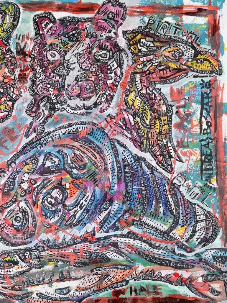 Original Cubism Animal Painting by Tania Sacrato