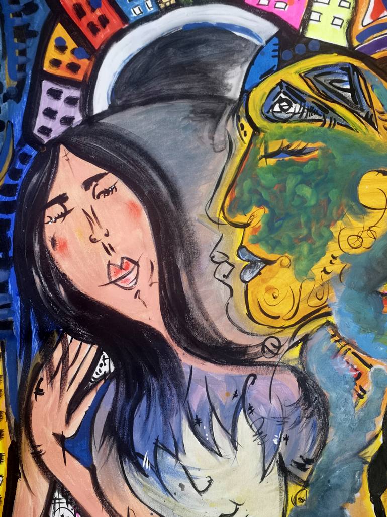 Original Conceptual Pop Culture/Celebrity Painting by Tania Sacrato