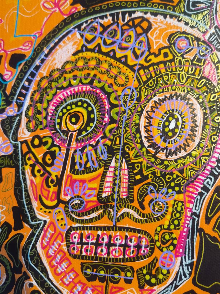 Original Illustration Mortality Painting by Tania Sacrato