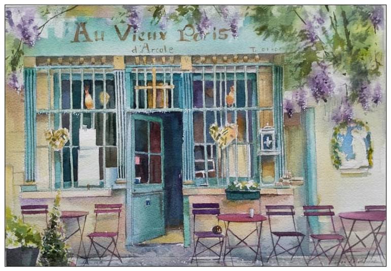 Original Architecture Painting by Anna Piotrowiak | Documentary Art on Paper | I am where beauty is...