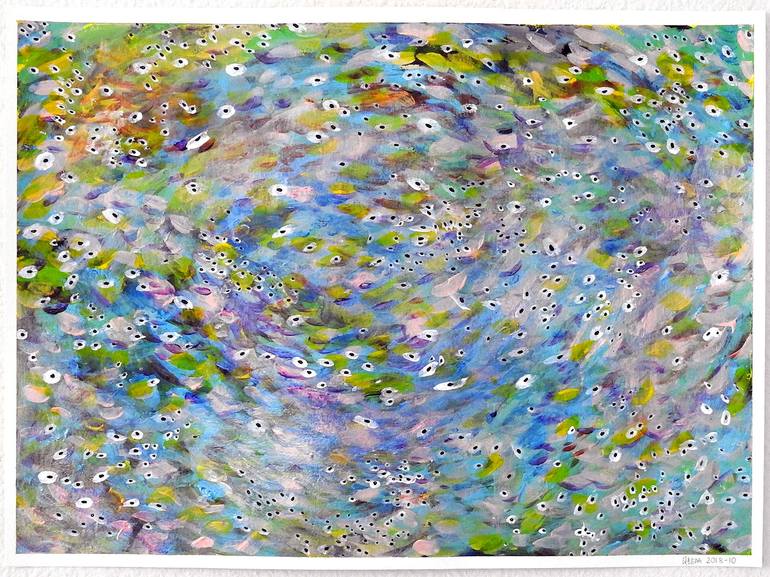 Original Modernism Abstract Painting by Queena Limayo Hernández