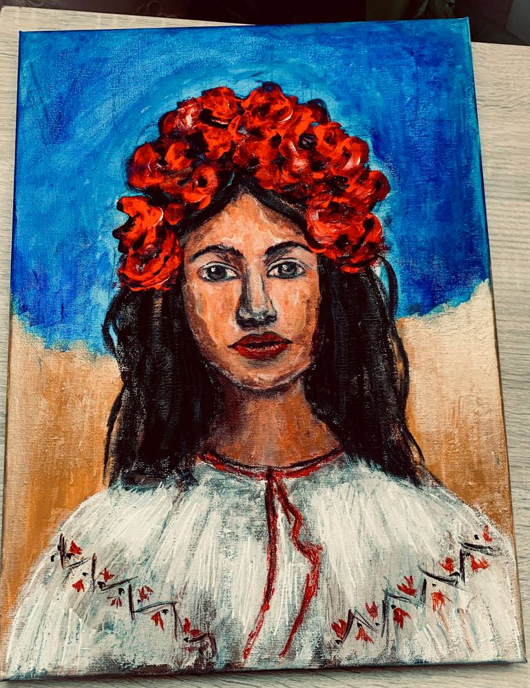 Ukrainian Girl Painting by Juliya Bond Saatchi Art