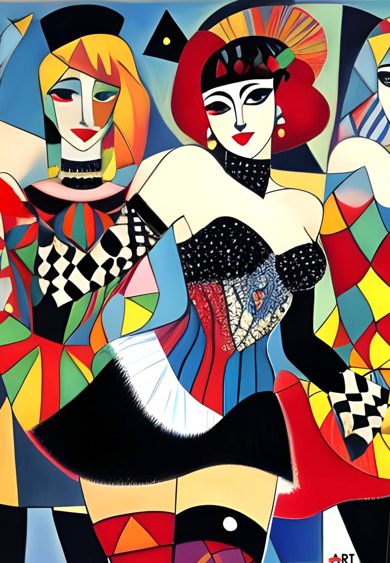 Original Art Deco Performing Arts Painting by Natalia Kuruch