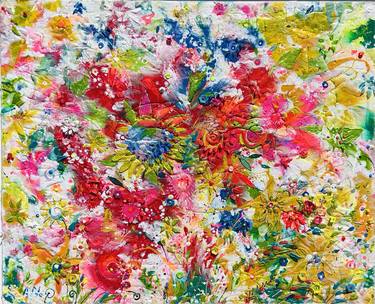 Original Abstract Botanic Paintings by Natalia KURUCH