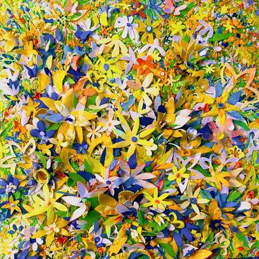 Original Abstract Floral Mixed Media by Natalia KURUCH