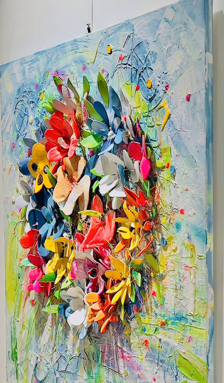 Original Abstract Expressionism Botanic Painting by Natalia Kuruch