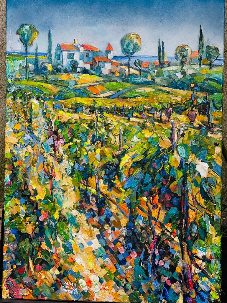 Original Color Field Painting Landscape Painting by Natalia Kuruch