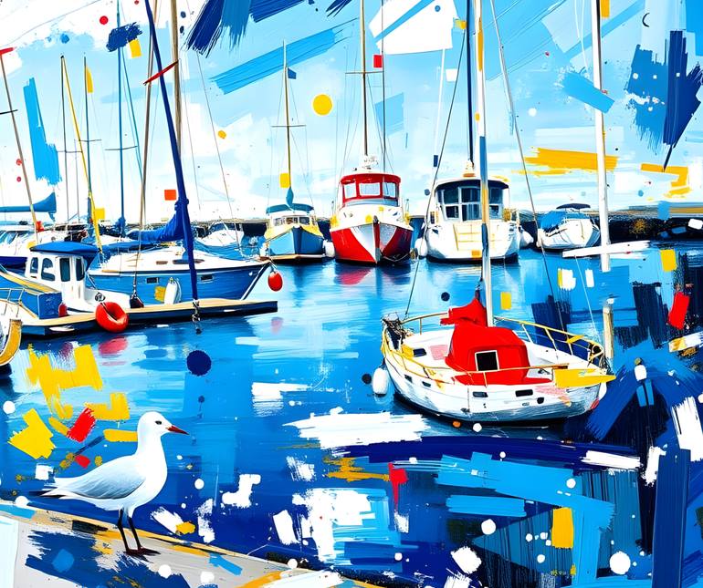 Original Contemporary Seascape Painting by Natalia Kuruch