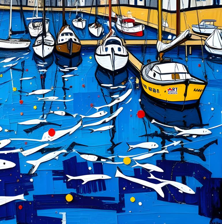 Original Contemporary Seascape Painting by Natalia Kuruch