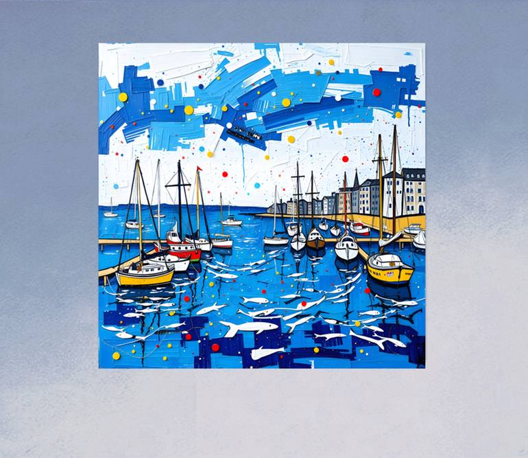 Original Contemporary Seascape Painting by Natalia Kuruch