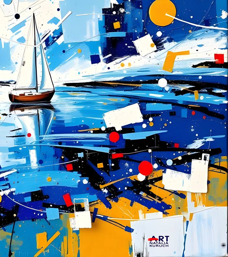 Original Contemporary Seascape Painting by Natalia Kuruch