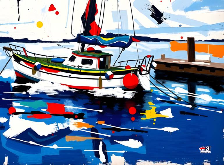 Original Contemporary Seascape Painting by Natalia Kuruch