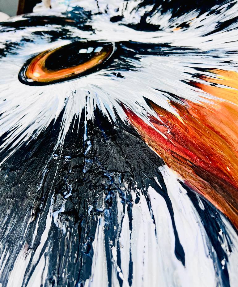 Original Abstract Expressionism Animal Painting by Natalia Kuruch