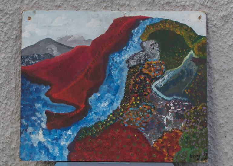 Original Expressionism Landscape Painting by Arnar Birgis