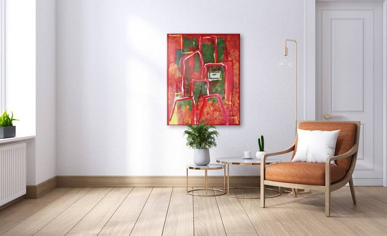 Original Fine Art Abstract Painting by Anne-Julie Hynes