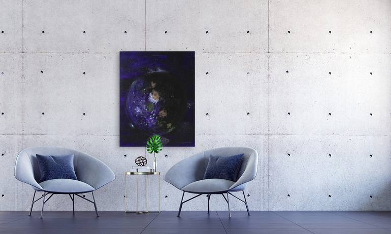 Original Fine Art Outer Space Painting by Anne-Julie Hynes