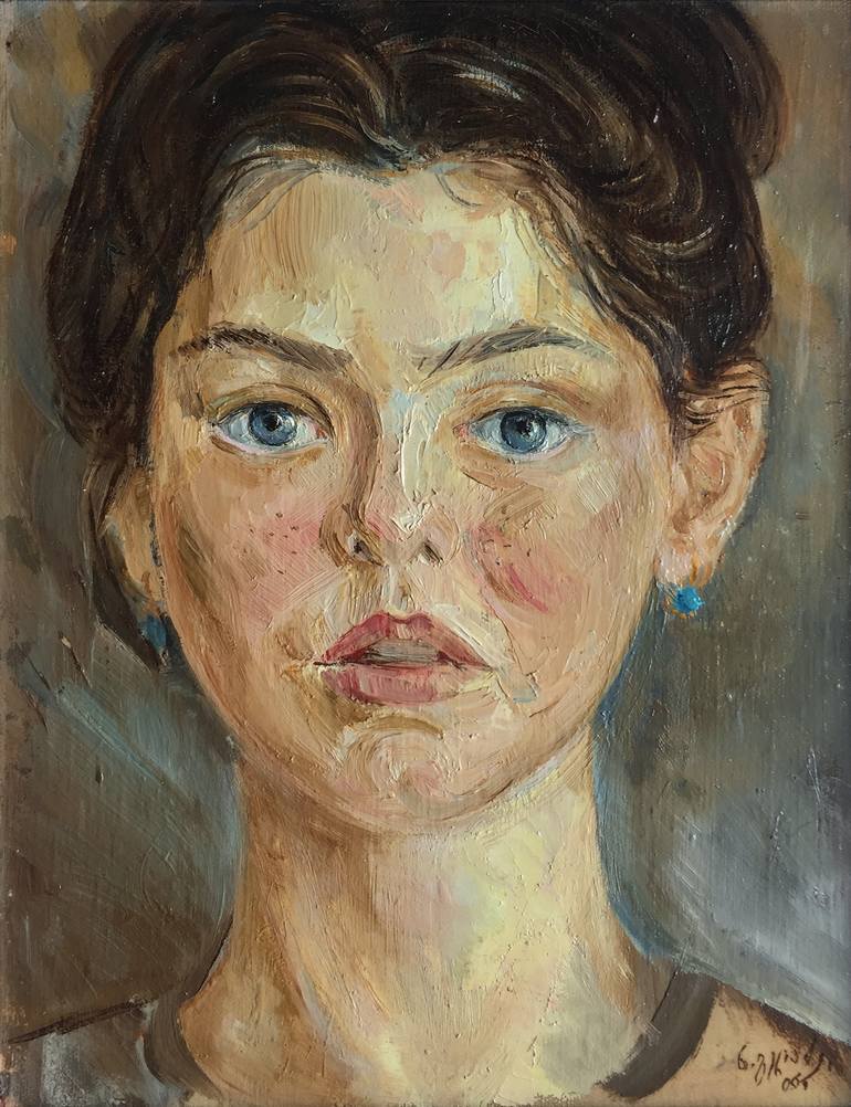 Portrait of Natasha Painting by Nino Geladze | Saatchi Art