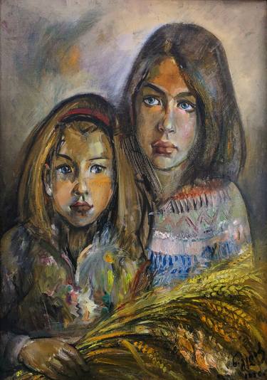 Print of Impressionism Portrait Paintings by Nino Geladze
