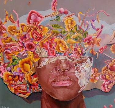 Original Figurative People Painting by Maria Peña