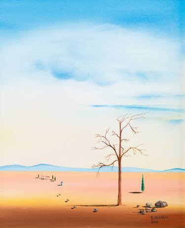 Print of Surrealism Landscape Paintings by bernard jageneau