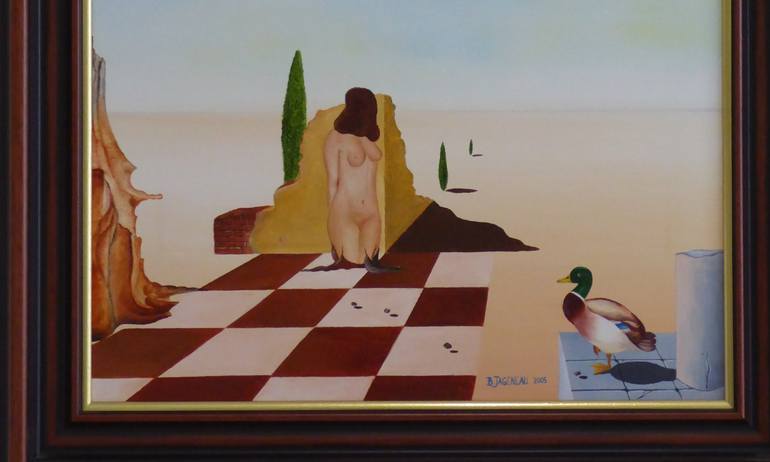 Original Surrealism Fantasy Painting by Bernard Jageneau