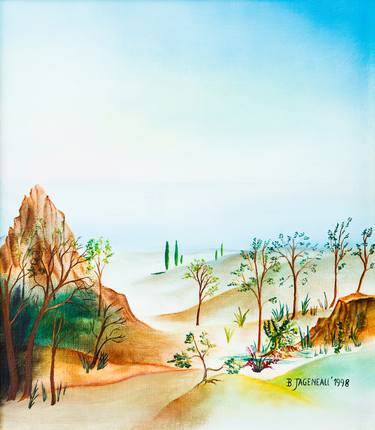 Print of Landscape Paintings by bernard jageneau