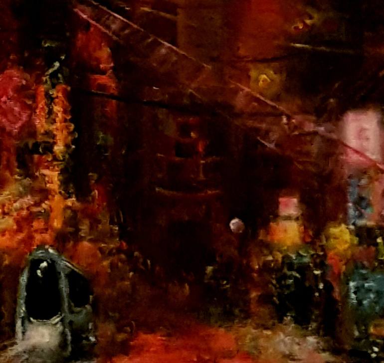 Original Impressionism Architecture Painting by Arkadiusz Mezynski