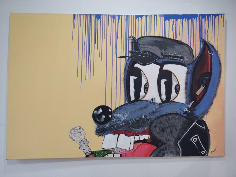 Original Pop Art Cartoon Painting by Veselin Tsakov