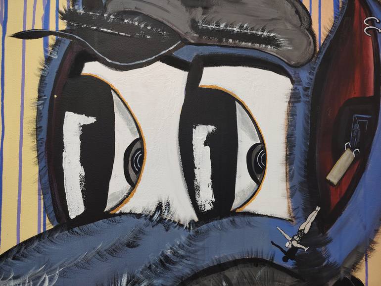 Original Pop Art Cartoon Painting by Veselin Tsakov