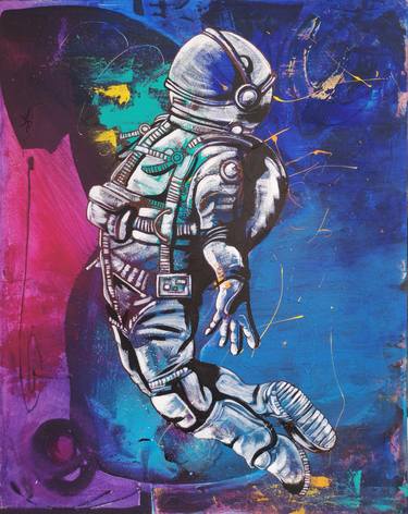 Original Abstract Outer Space Paintings by Veselin Tsakov
