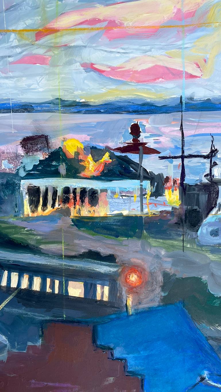 Original Abstract Expressionism Landscape Painting by Lynn Stein