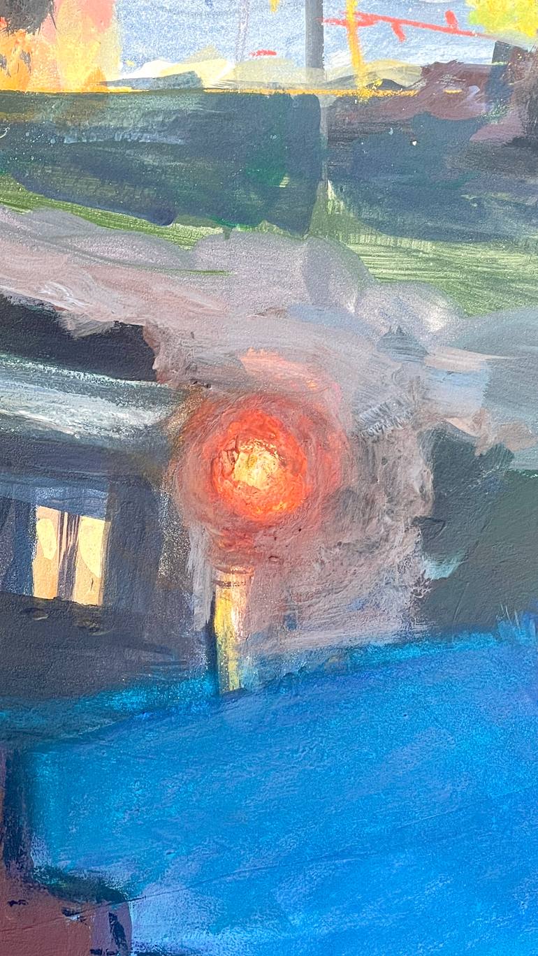 Original Abstract Expressionism Landscape Painting by Lynn Stein