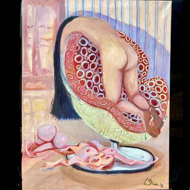 Original Figurative Erotic Paintings by Lynn Stein
