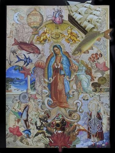 Print of Figurative Religion Collage by Ernesto Muñiz