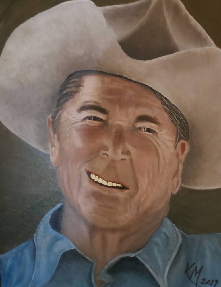 Ronald Reagan Painting by Kathlene Melvin Saatchi Art