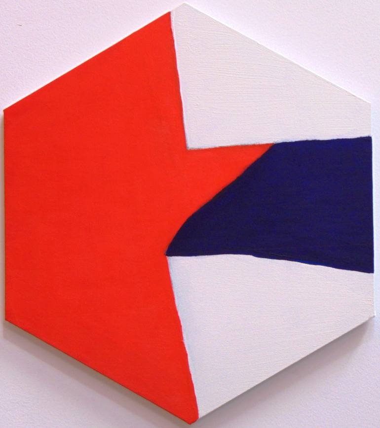 Original Abstract Expressionism Geometric Painting by Goce Bogdanoski