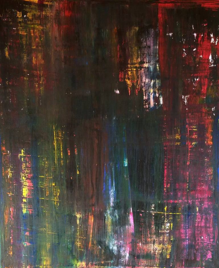 Original Abstract Expressionism Abstract Painting by Goce Bogdanoski