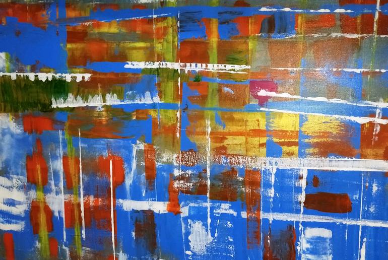 Original Abstract Expressionism Abstract Painting by Goce Bogdanoski