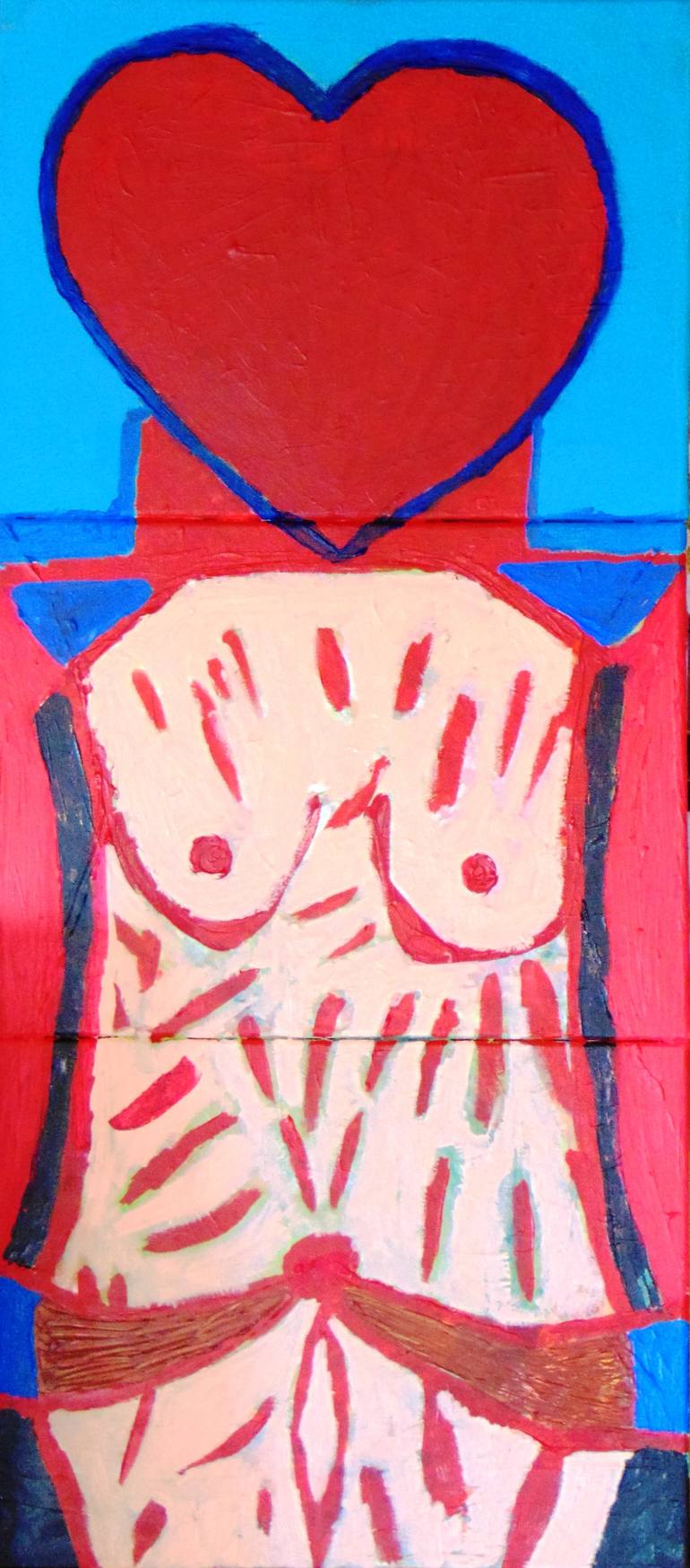 Original Art Deco Women Painting by Goce Bogdanoski