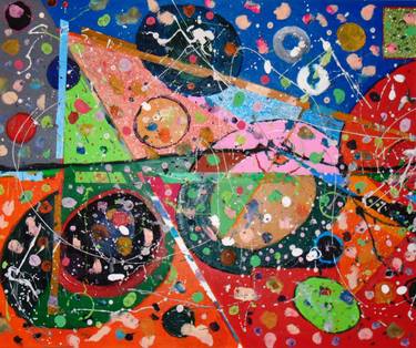 Original Abstract Outer Space Paintings by Goce Bogdanoski