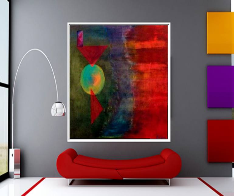 Original Abstract Painting by Rosario Aufiero