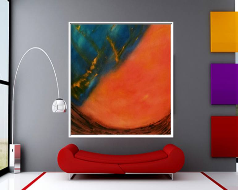 Original Abstract Painting by Rosario Aufiero