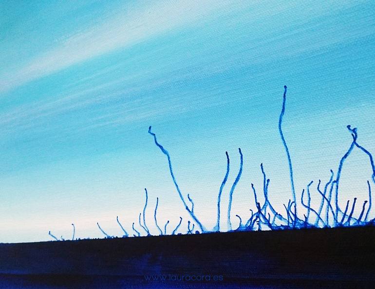 Original Abstract Beach Painting by Cora Laura