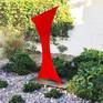 LEAP, powder coated steel, modern abstract outdoor sculpture